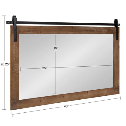 Specchio da parete rettangolare rustico di Kate e Laurel Cates