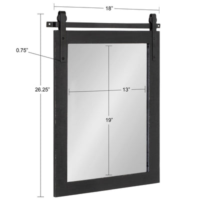Specchio da parete rettangolare rustico di Kate e Laurel Cates