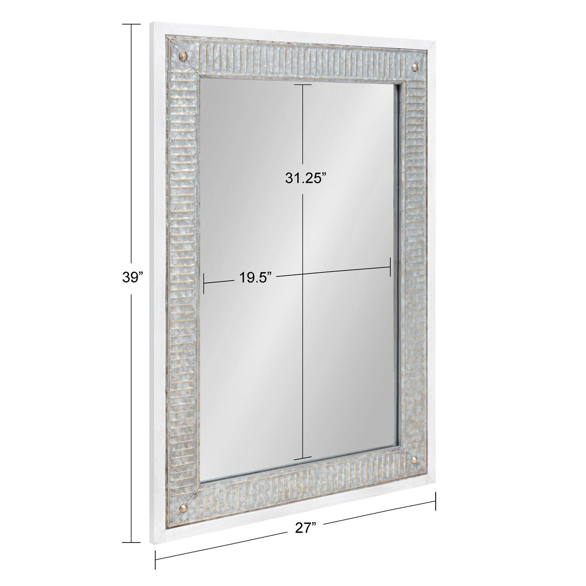 Specchio da parete in legno e metallo Kate e Laurel Deely