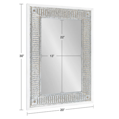 Specchio da parete in legno e metallo Kate e Laurel Deely