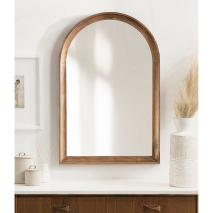 Specchio da parete in legno ad arco di Kate e Laurel Hatherleigh