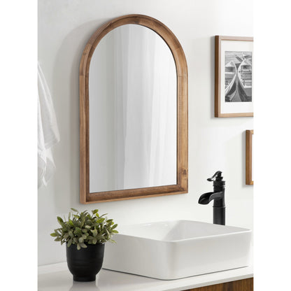 Specchio da parete in legno ad arco di Kate e Laurel Hatherleigh