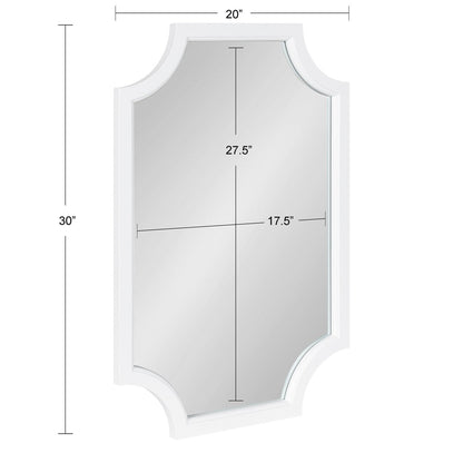 Specchio con cornice in legno smerlato di Kate e Laurel Hogan
