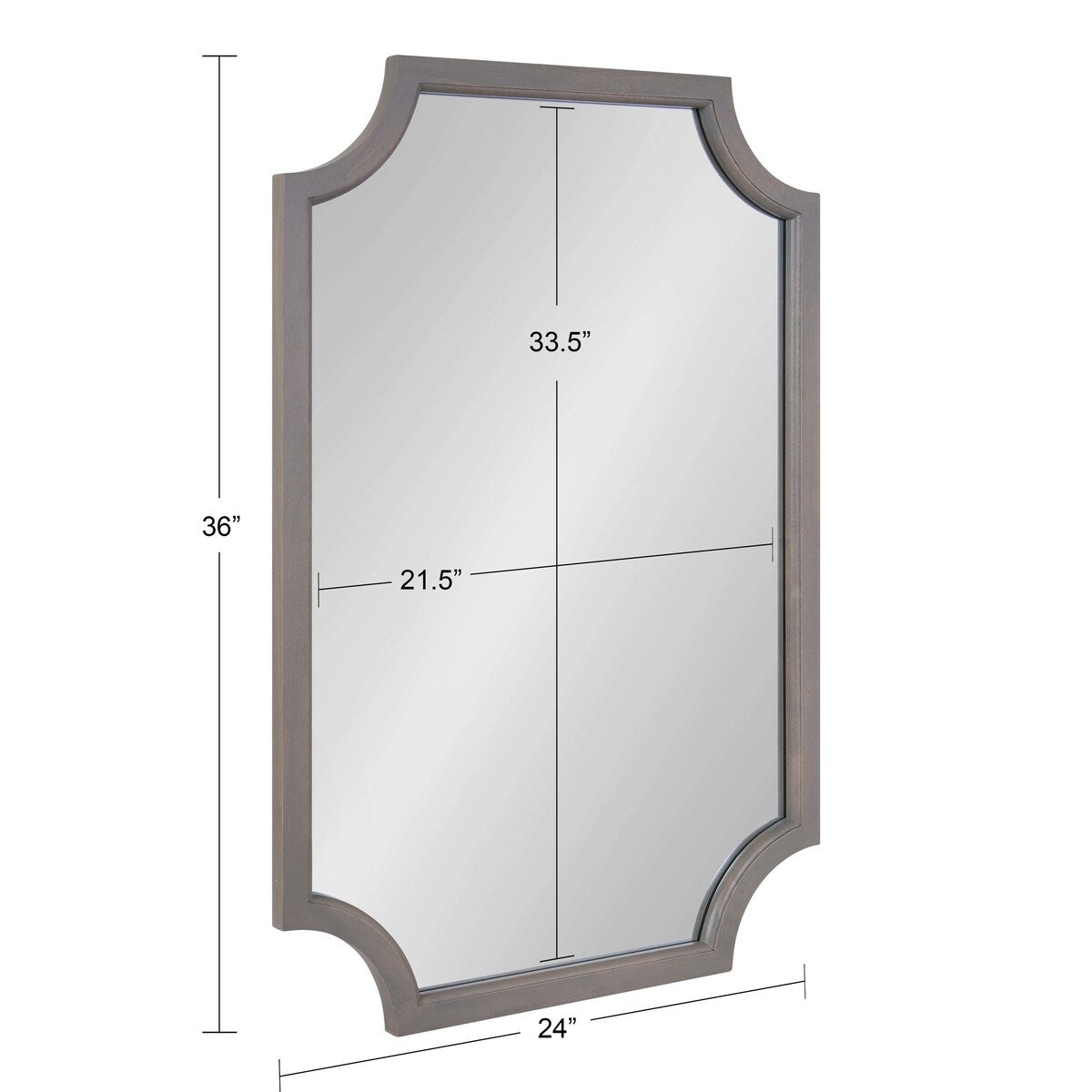 Specchio con cornice in legno smerlato di Kate e Laurel Hogan