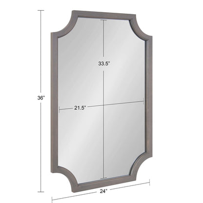 Specchio con cornice in legno smerlato di Kate e Laurel Hogan