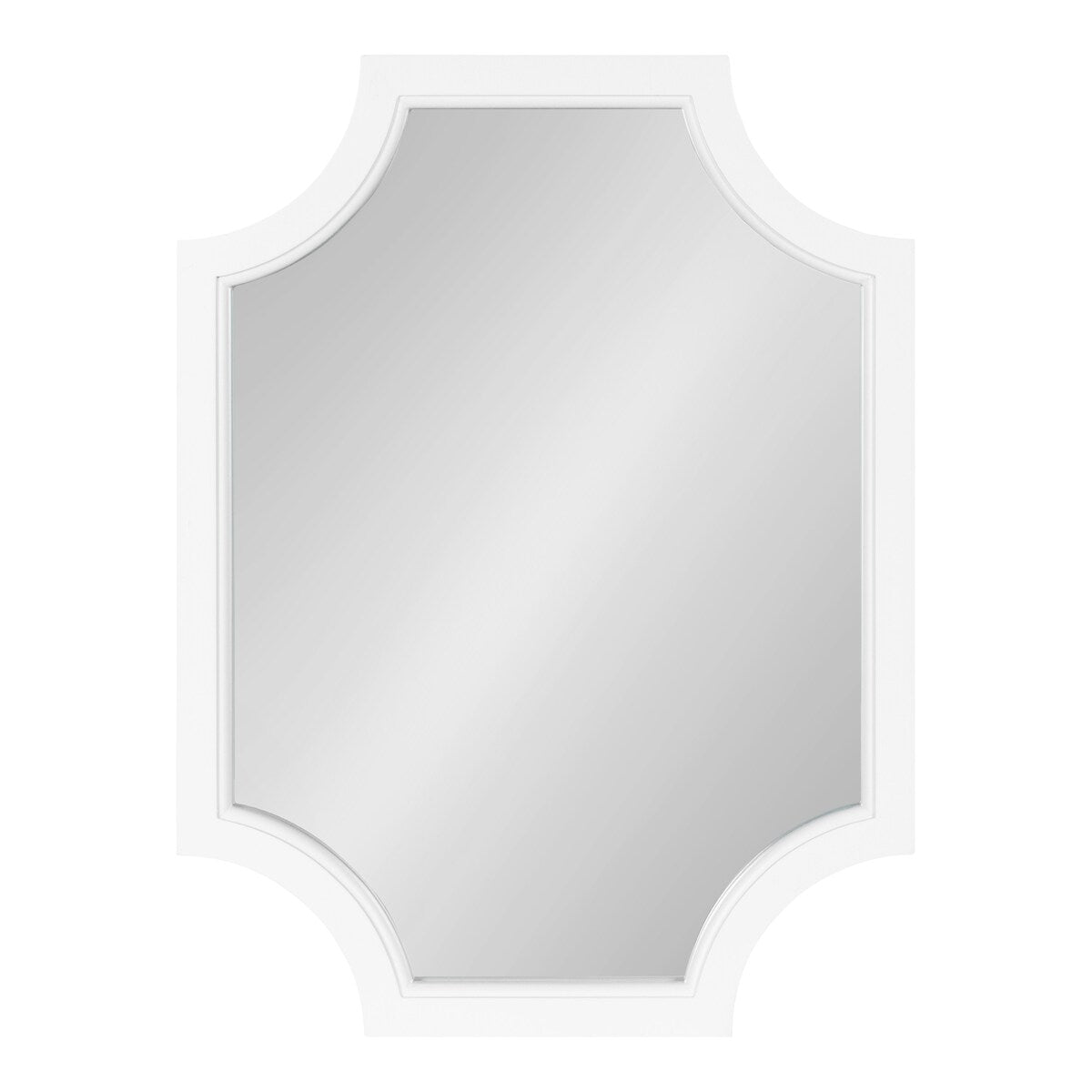 Specchio con cornice in legno smerlato di Kate e Laurel Hogan