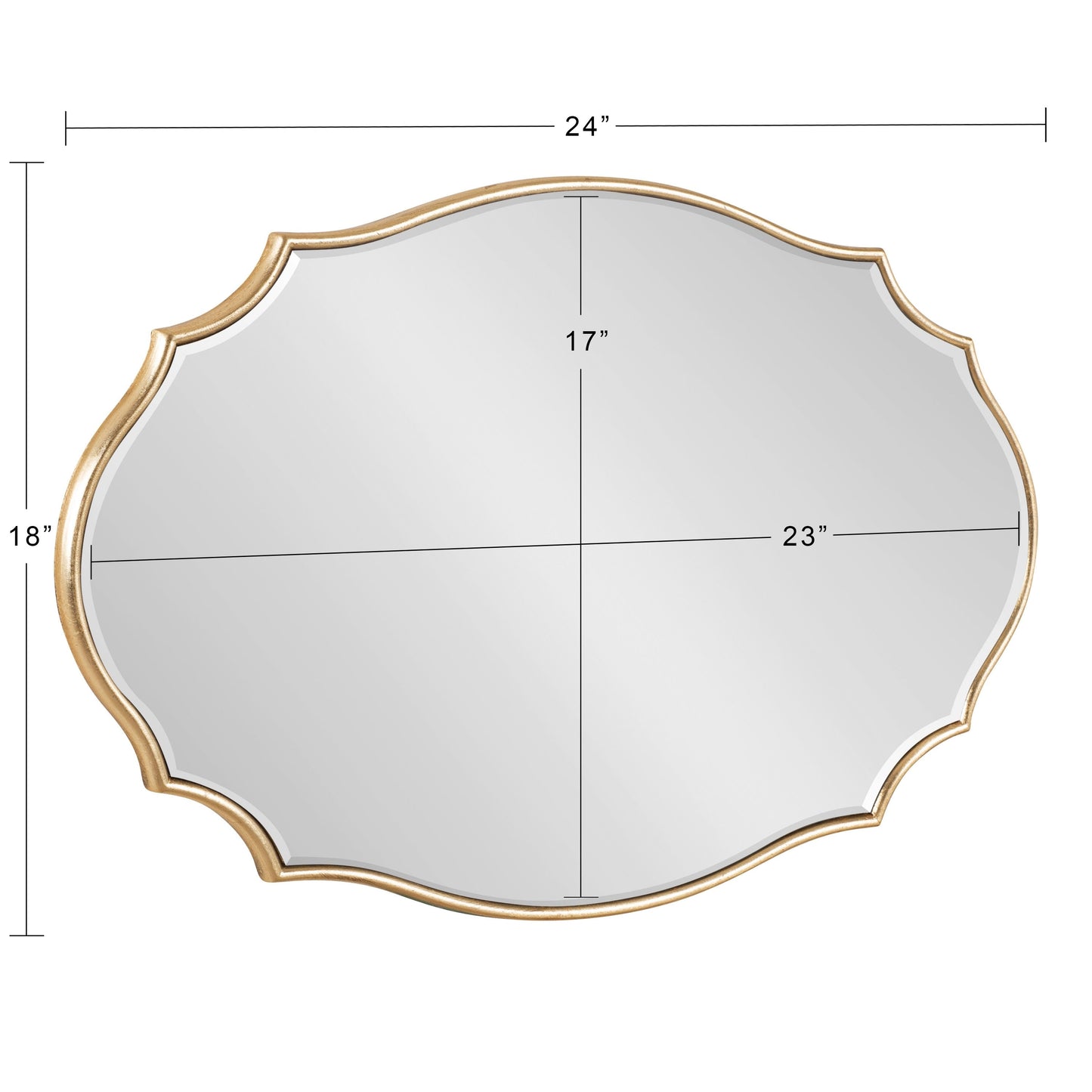 Specchio da parete ovale smerlato Leanna di Kate e Laurel