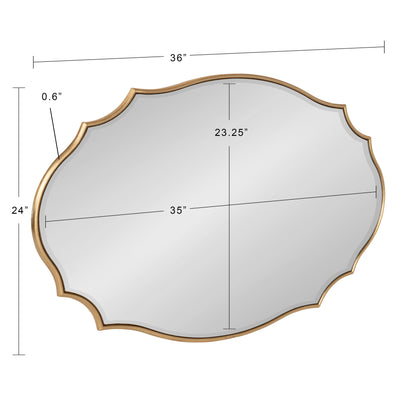Specchio da parete ovale smerlato Leanna di Kate e Laurel