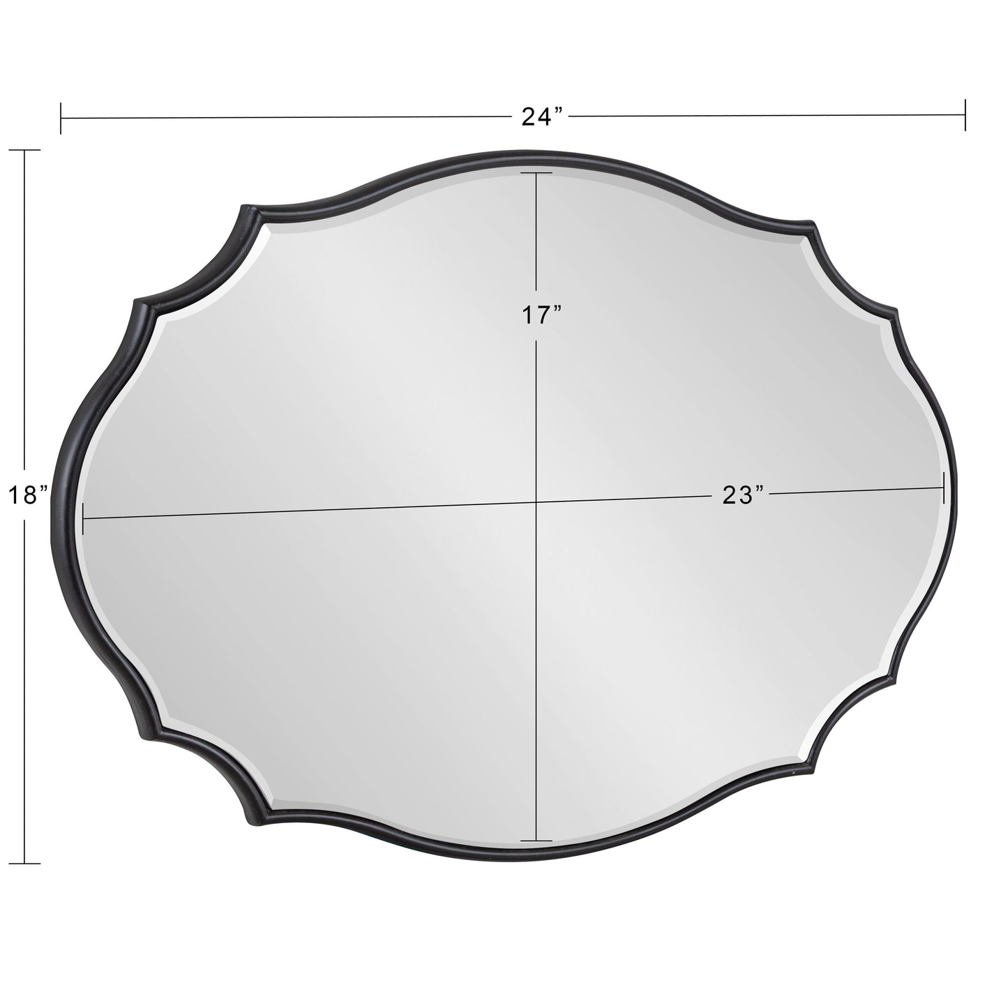 Specchio da parete ovale smerlato Leanna di Kate e Laurel