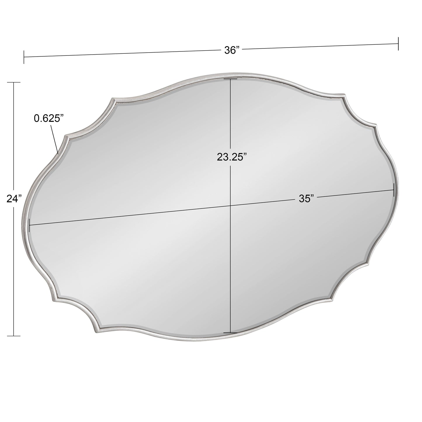 Specchio da parete ovale smerlato Leanna di Kate e Laurel