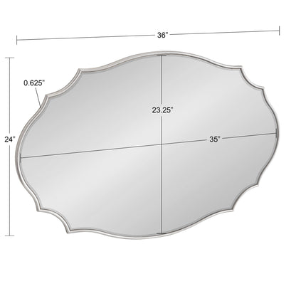 Specchio da parete ovale smerlato Leanna di Kate e Laurel