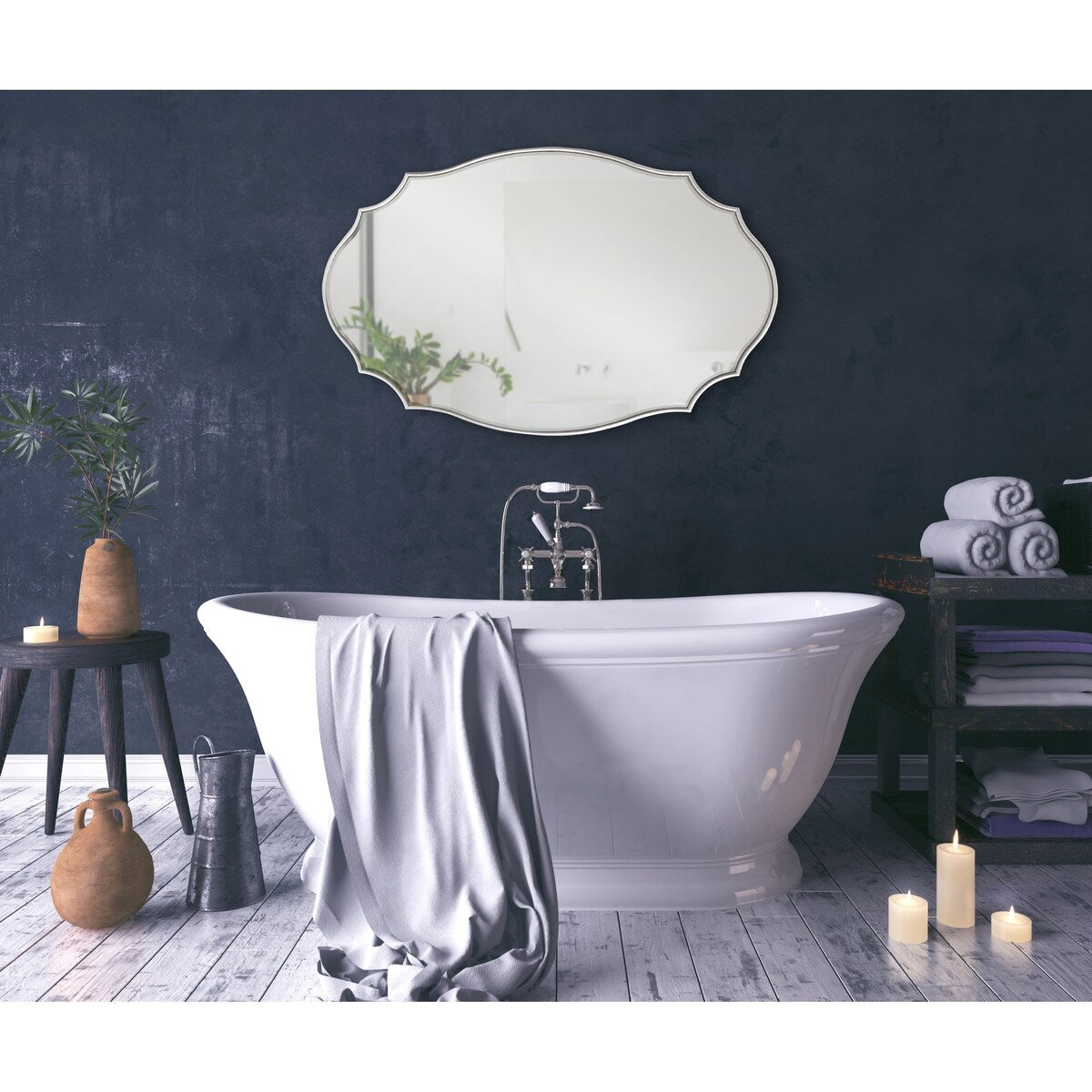 Specchio da parete ovale smerlato Leanna di Kate e Laurel