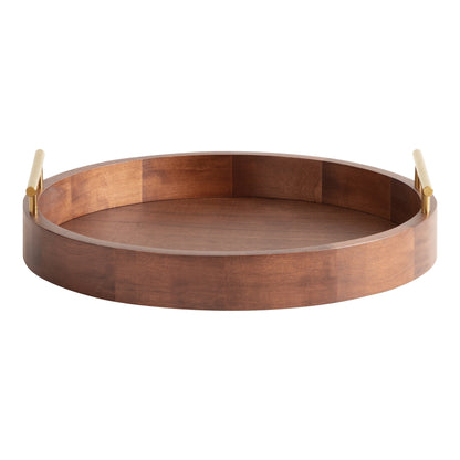 Vassoio decorativo rotondo Lipton di Kate e Laurel con manici in metallo