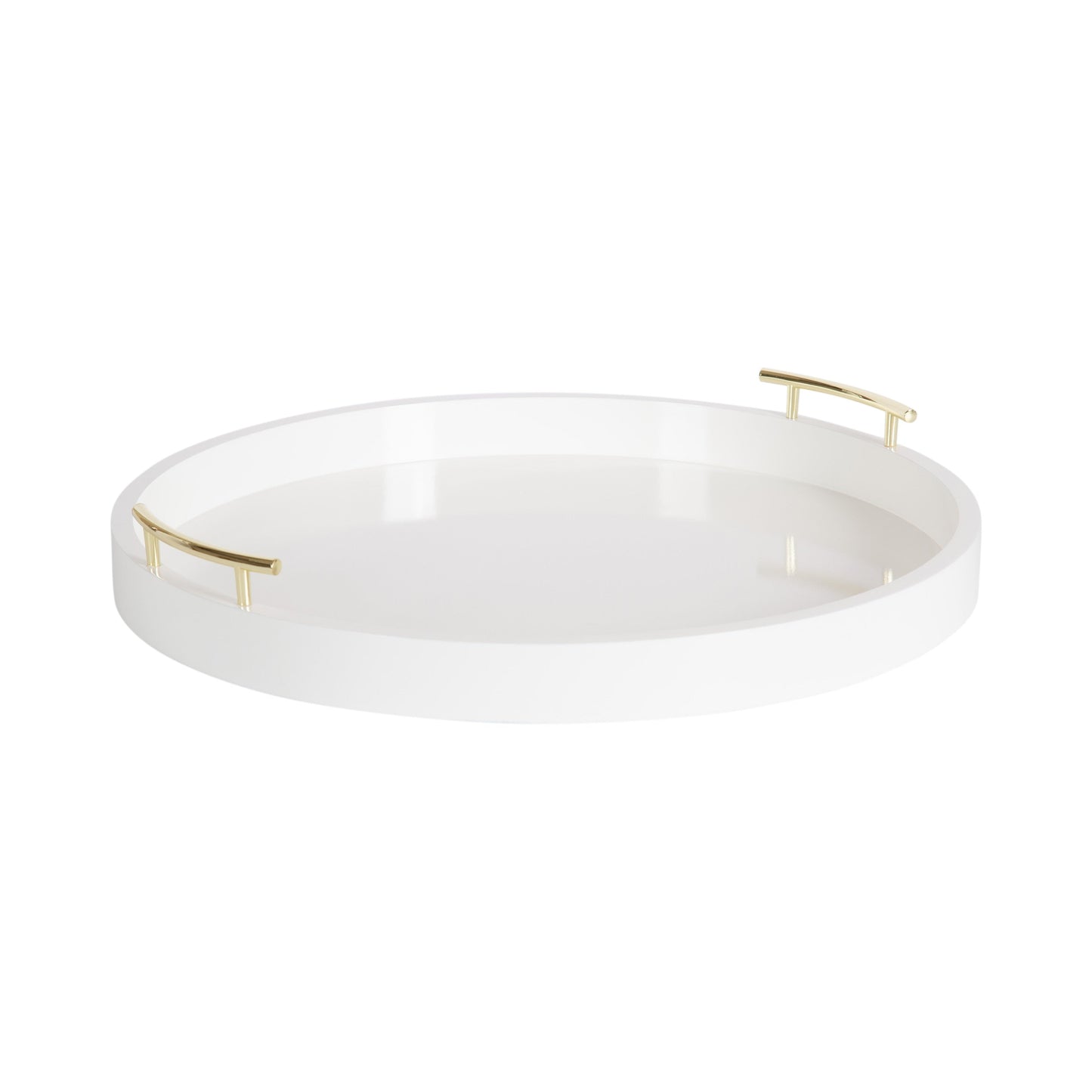 Vassoio decorativo rotondo Lipton di Kate e Laurel con manici in metallo