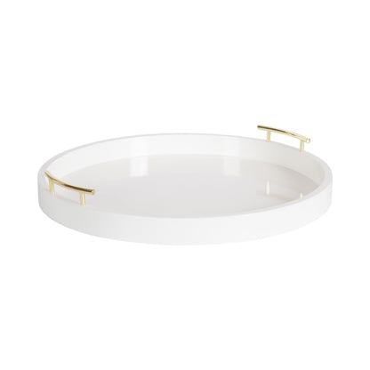 Vassoio decorativo rotondo Lipton di Kate e Laurel con manici in metallo