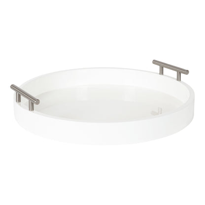 Vassoio decorativo rotondo Lipton di Kate e Laurel con manici in metallo