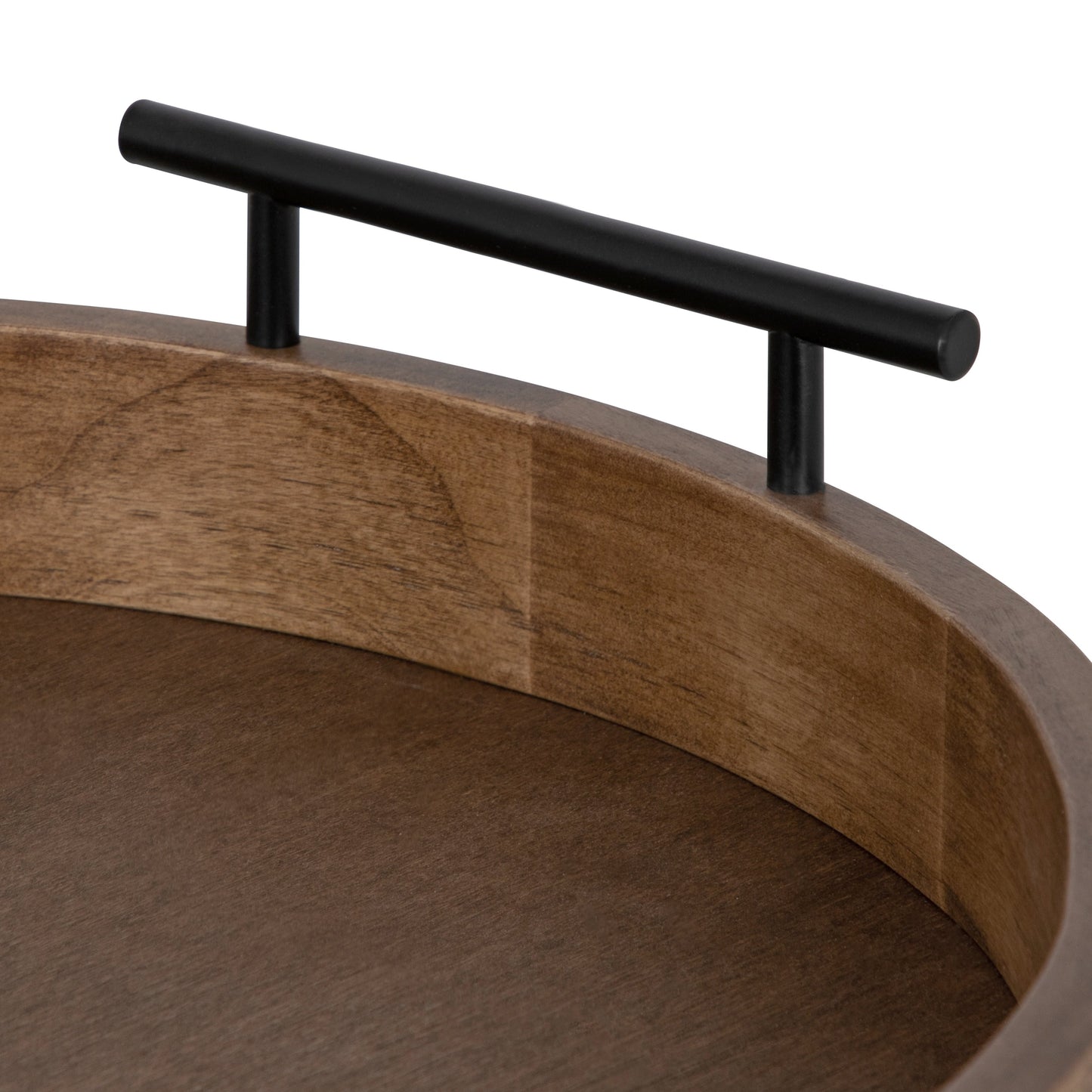 Vassoio decorativo rotondo Lipton di Kate e Laurel con manici in metallo