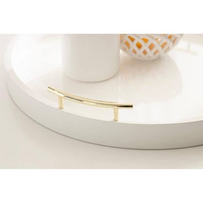 Vassoio decorativo rotondo Lipton di Kate e Laurel con manici in metallo