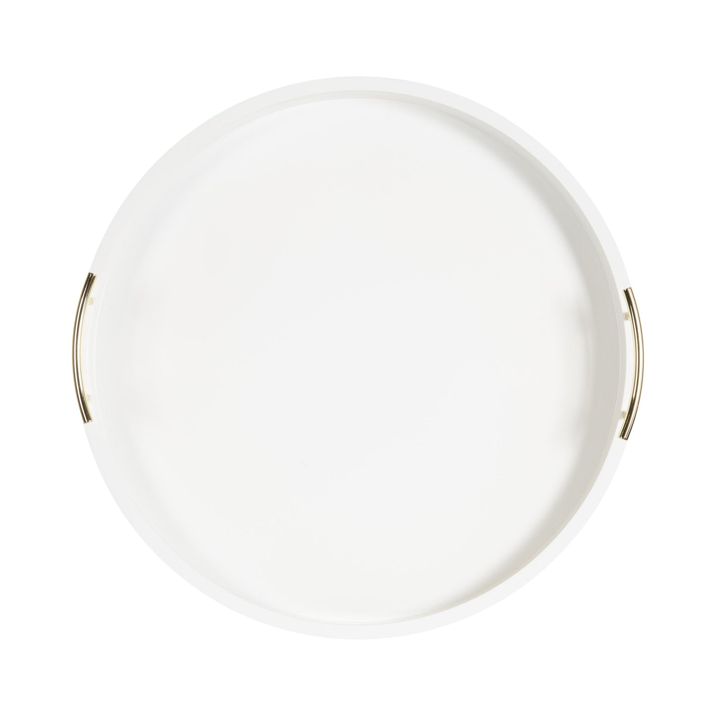 Vassoio decorativo rotondo Lipton di Kate e Laurel con manici in metallo