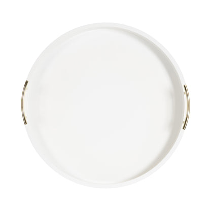 Vassoio decorativo rotondo Lipton di Kate e Laurel con manici in metallo