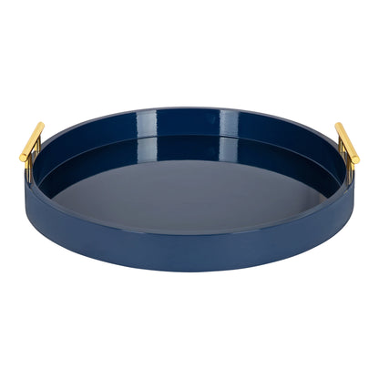 Vassoio decorativo rotondo Lipton di Kate e Laurel con manici in metallo