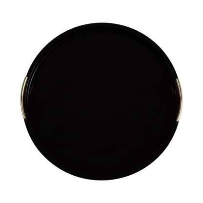 Vassoio decorativo rotondo Lipton di Kate e Laurel con manici in metallo