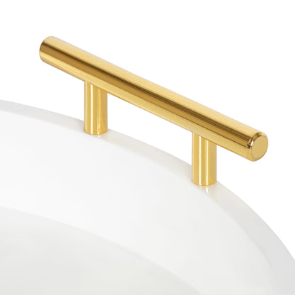 Vassoio decorativo rotondo Lipton di Kate e Laurel con manici in metallo