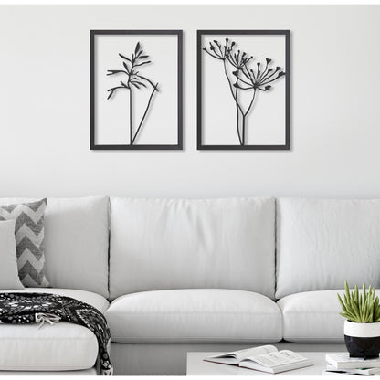 Set di decorazioni murali con cornice in metallo di Kate e Laurel Malak