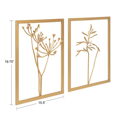 Set di decorazioni murali con cornice in metallo di Kate e Laurel Malak