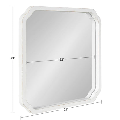 Specchio da parete quadrato in legno di Kate e Laurel Marston