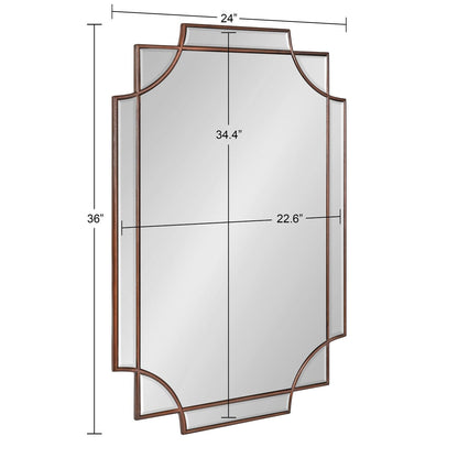Specchio da parete decorativo tradizionale con cornice Kate and Laurel Minuette