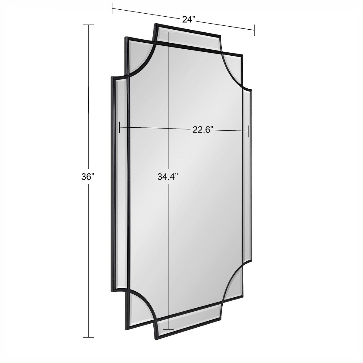 Specchio da parete decorativo tradizionale con cornice Kate and Laurel Minuette