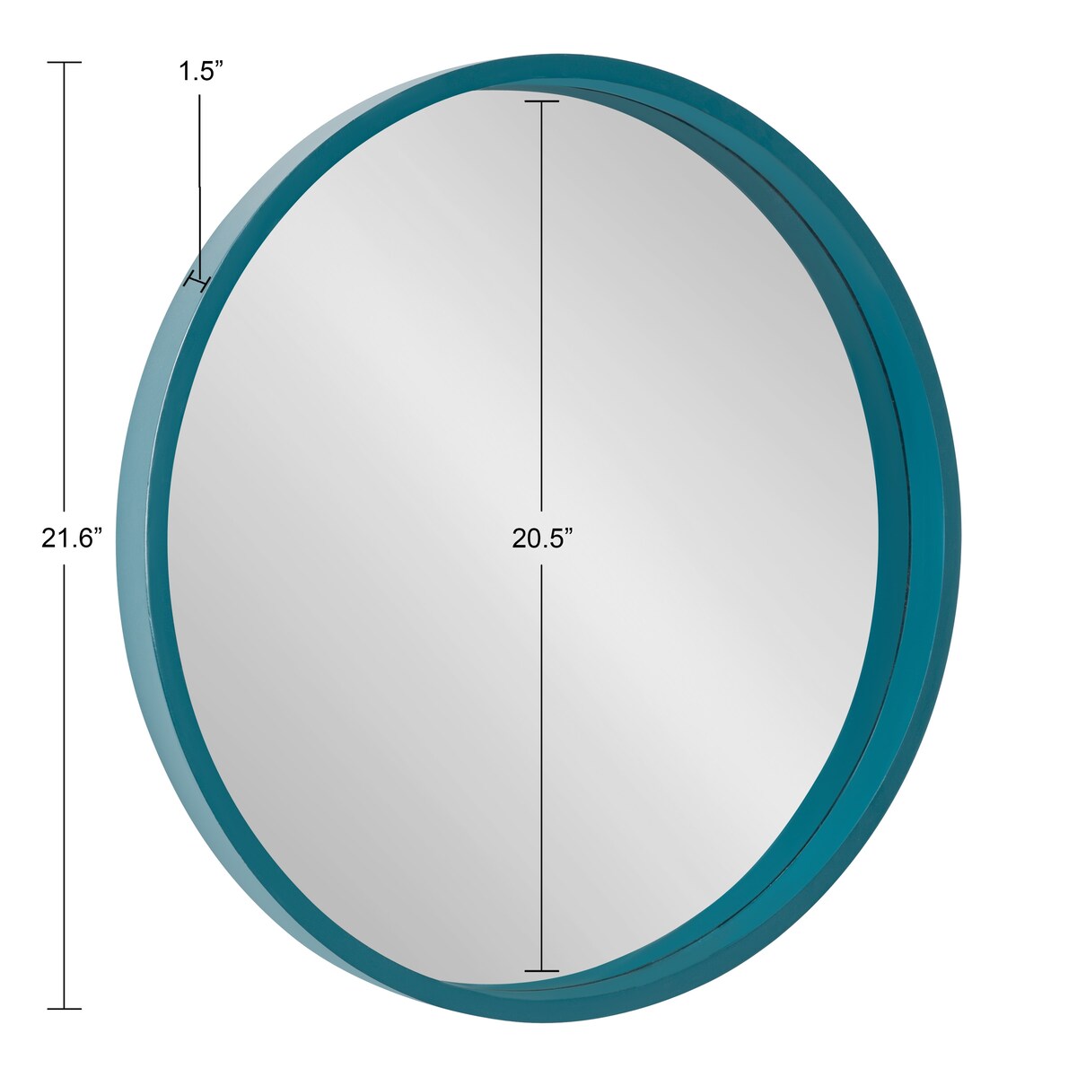 Specchio da parete rotondo in legno di Kate e Laurel Travis