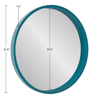 Specchio da parete rotondo in legno di Kate e Laurel Travis