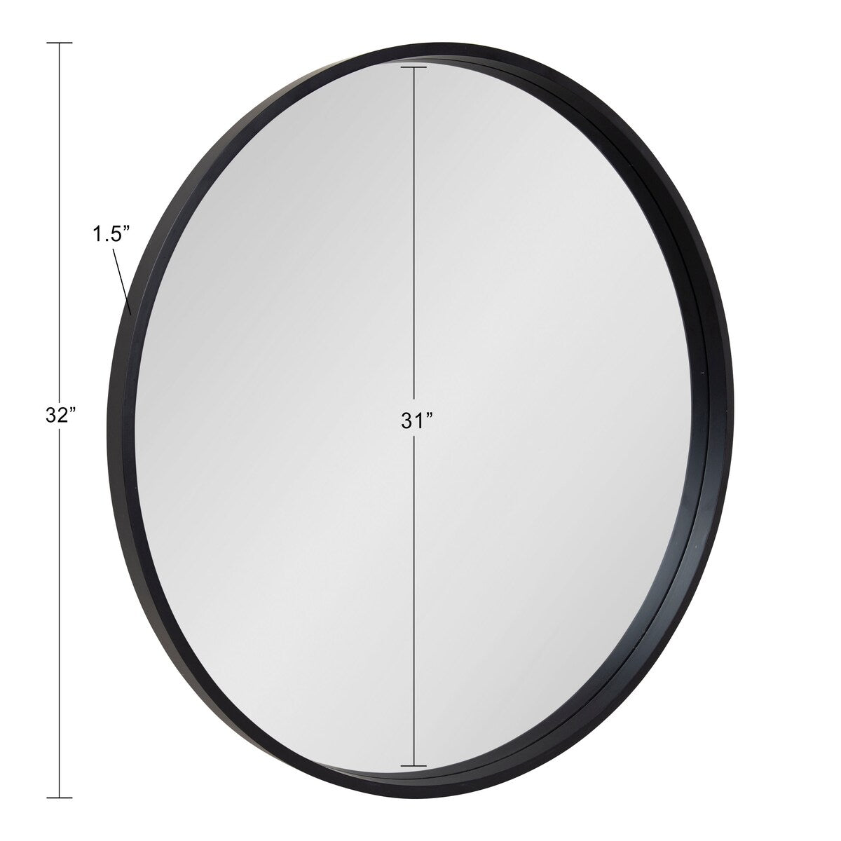 Specchio da parete rotondo in legno di Kate e Laurel Travis