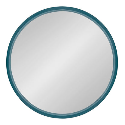 Specchio da parete rotondo in legno di Kate e Laurel Travis