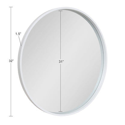 Specchio da parete rotondo in legno di Kate e Laurel Travis