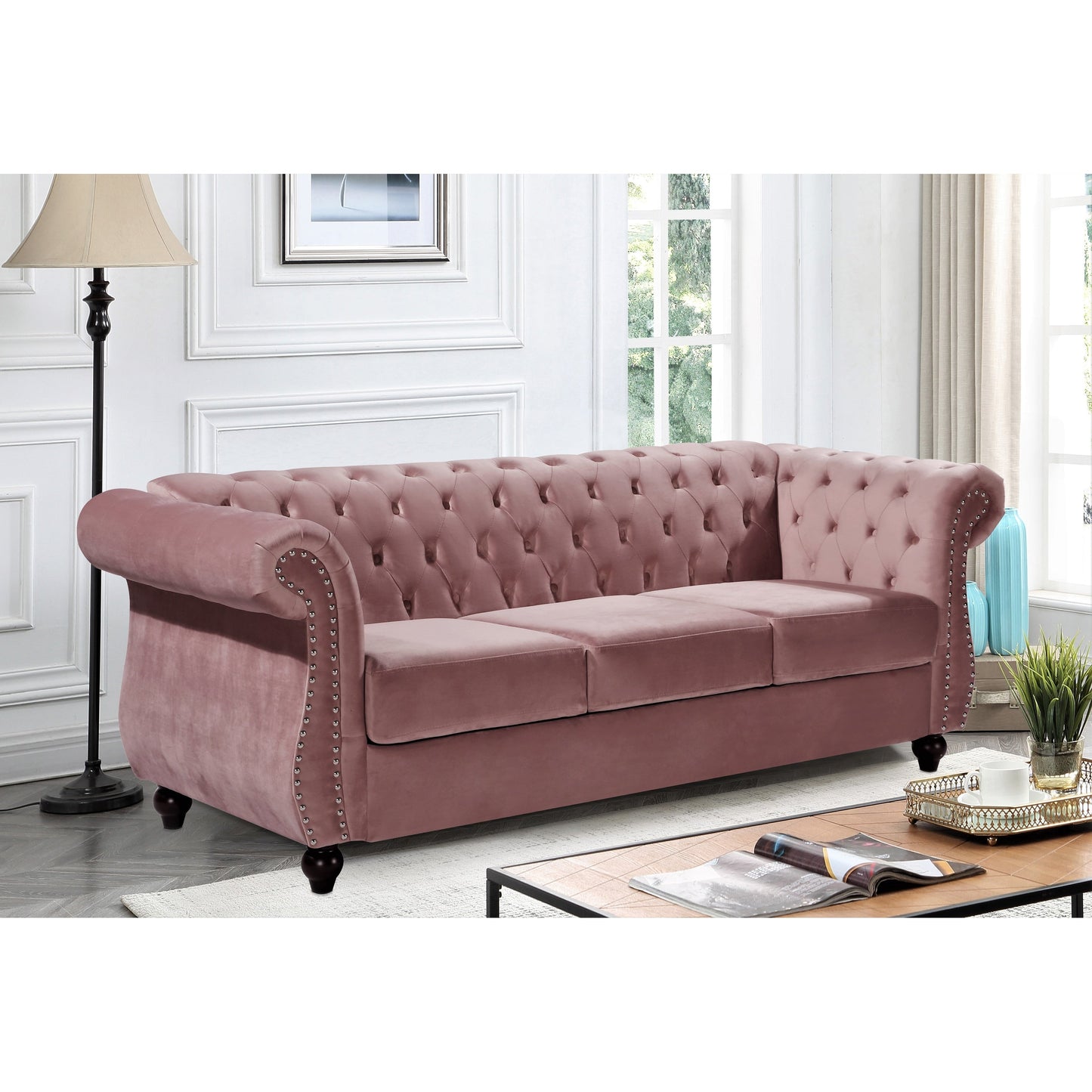 Divano Chesterfield in velluto Kemos