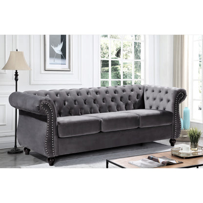 Divano Chesterfield in velluto Kemos
