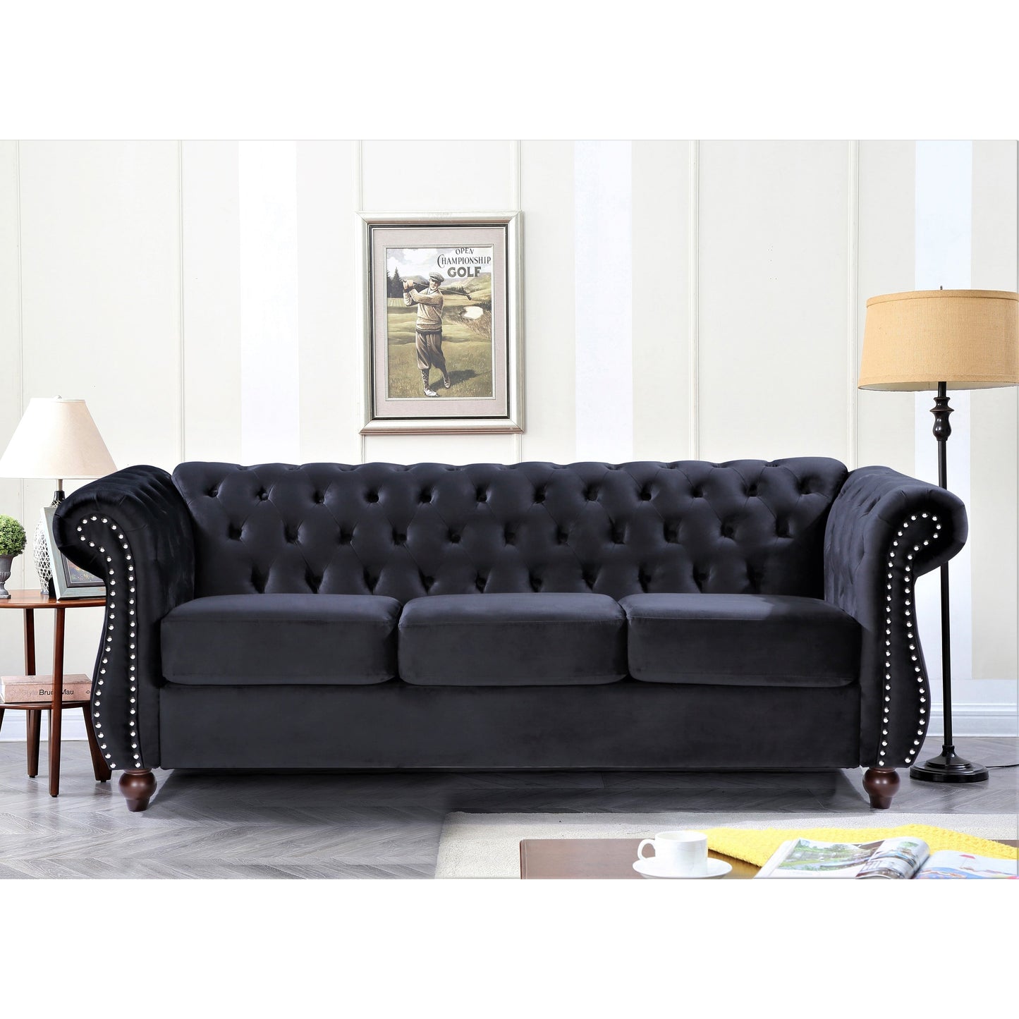 Divano Chesterfield in velluto Kemos