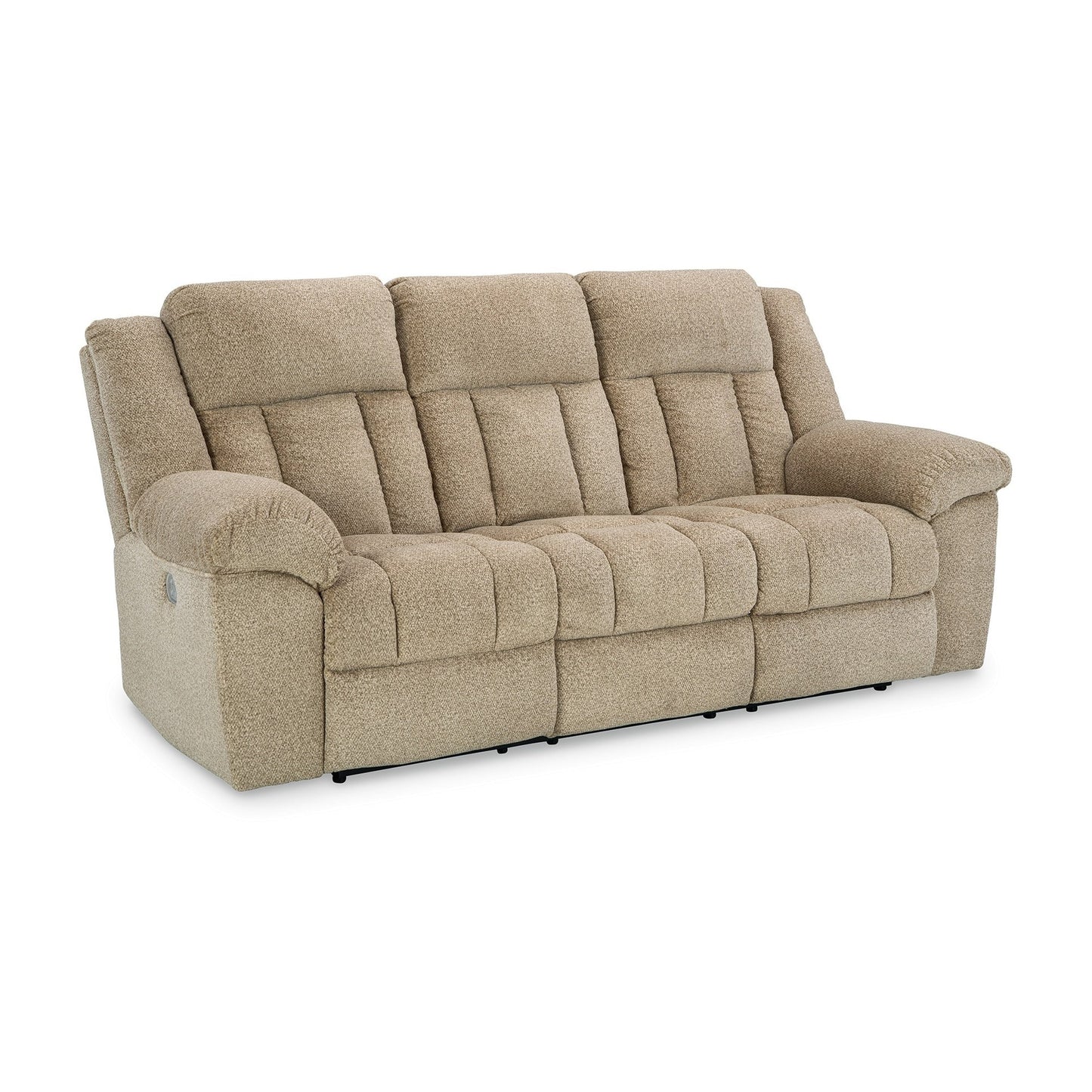 Divano reclinabile Kendy Power, porte USB, poliestere beige marrone, 91 pollici