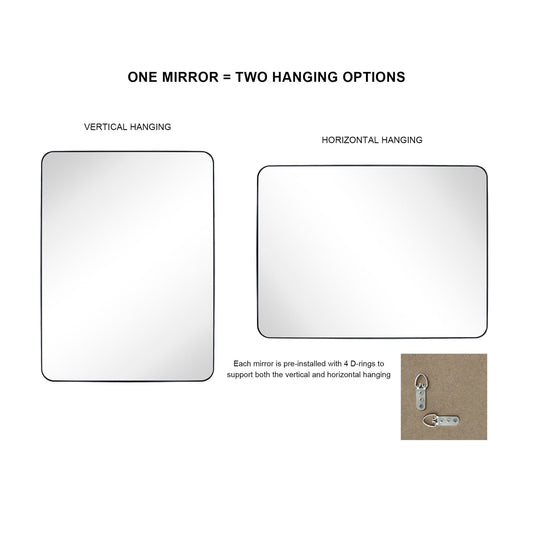 Specchio da bagno rettangolare moderno e contemporaneo TEHOME Kengston