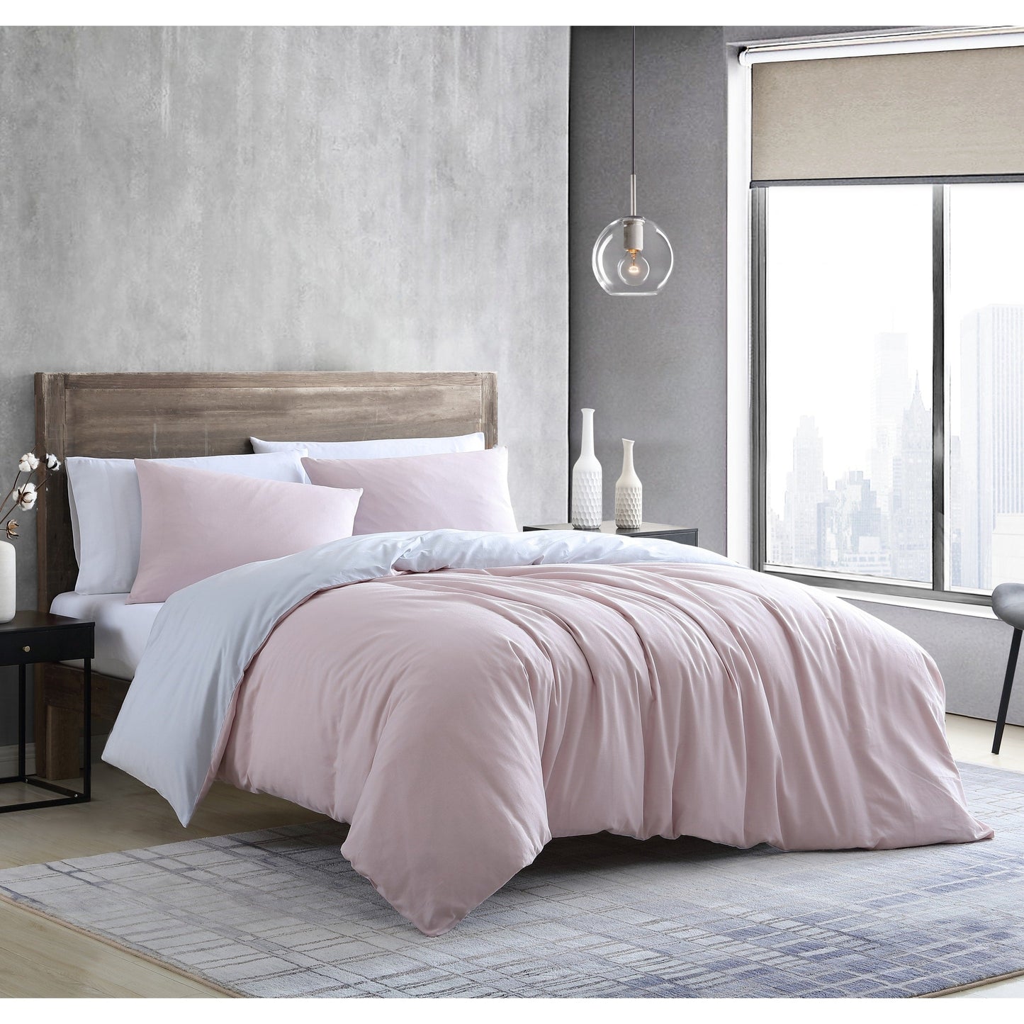 Set copripiumino reversibile Miro Solid di Kenneth Cole New York