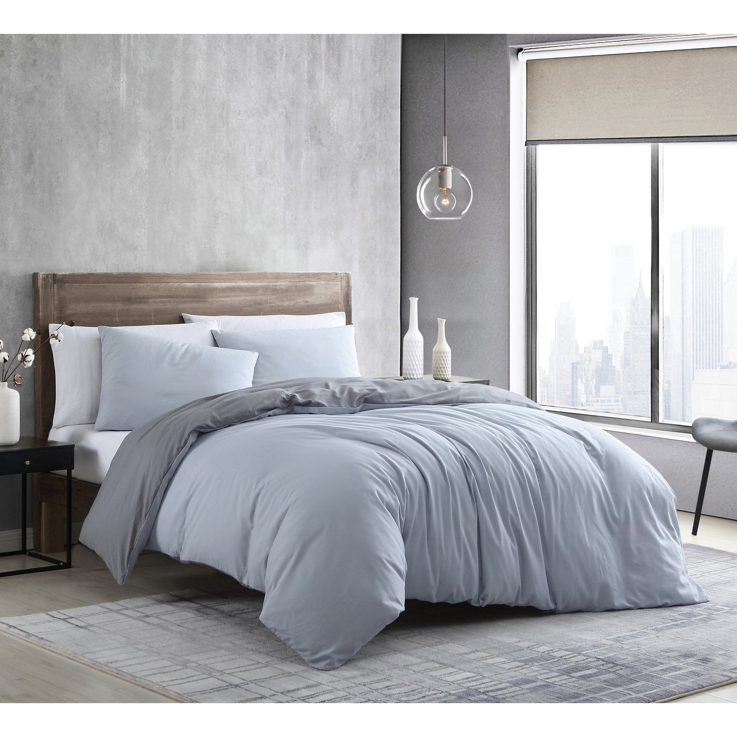 Set copripiumino reversibile Miro Solid di Kenneth Cole New York