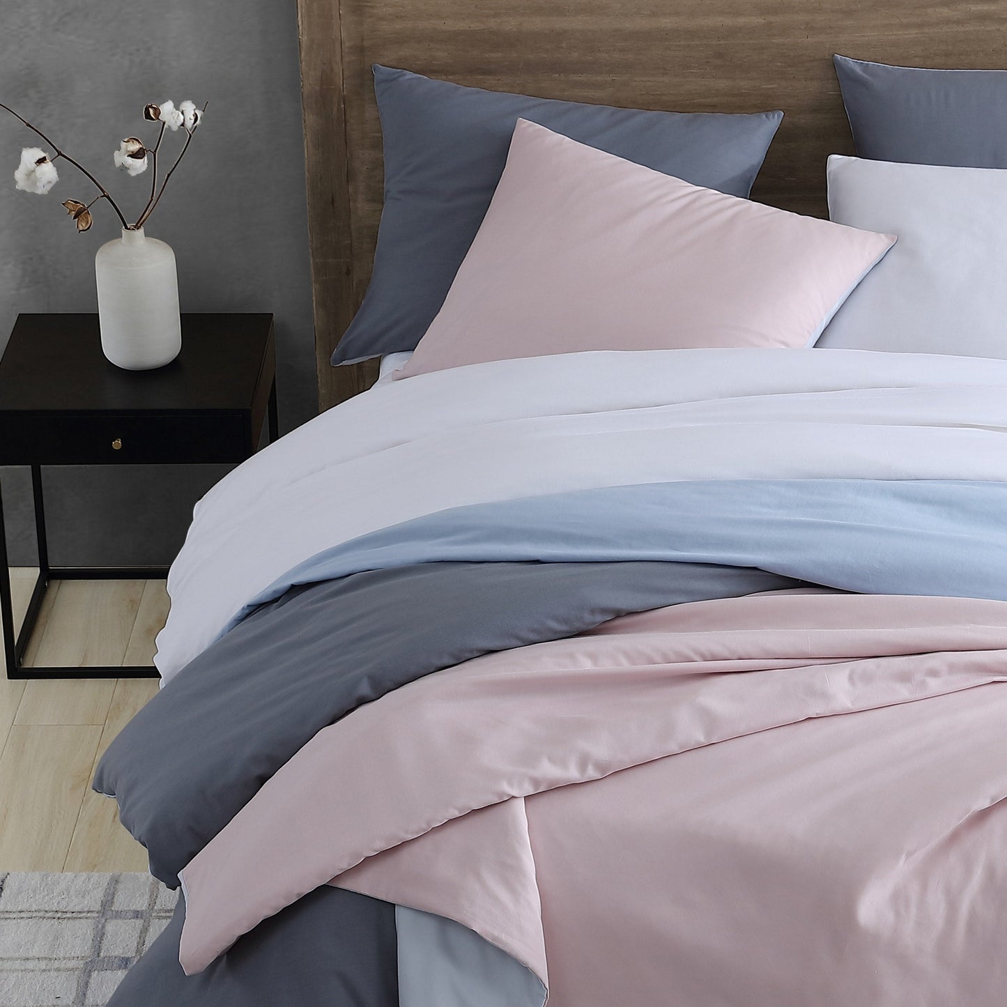 Set copripiumino reversibile Miro Solid di Kenneth Cole New York