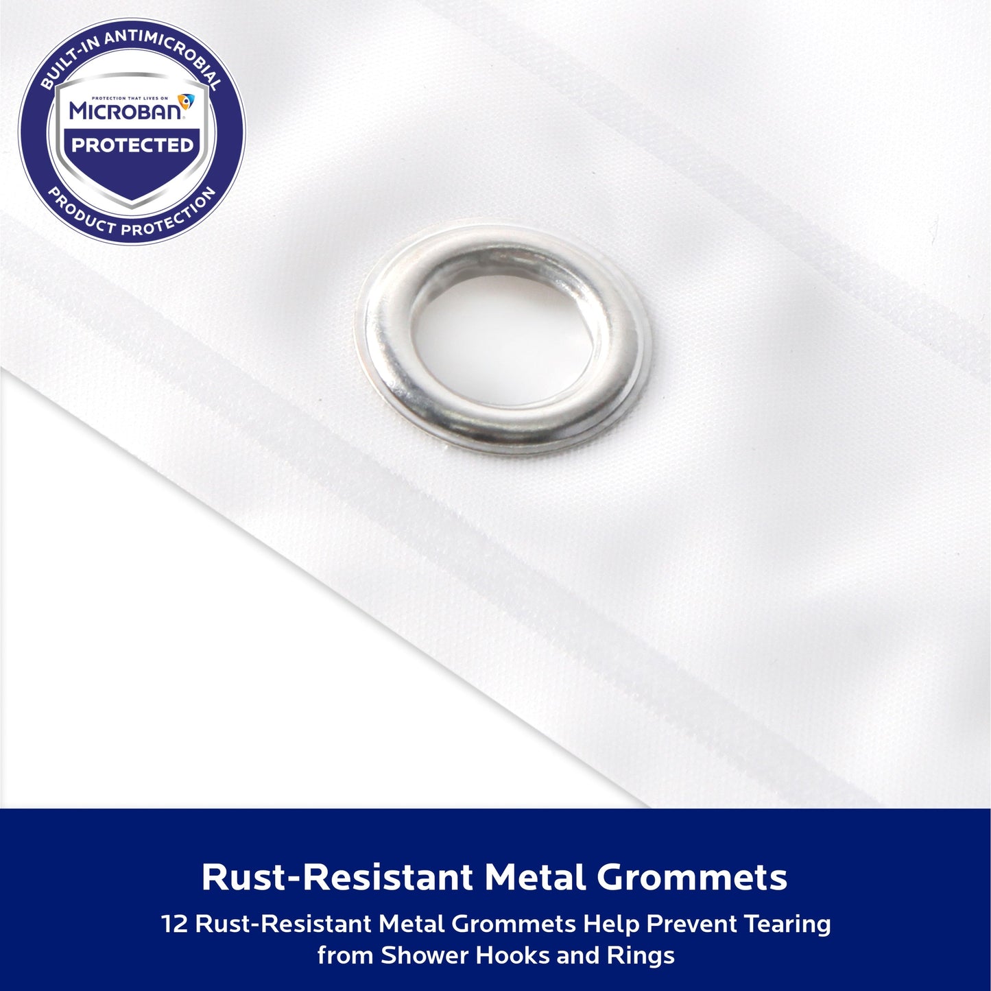 Rivestimento doccia Kenney Microban in PEVA pesante, 70 L x 72 A