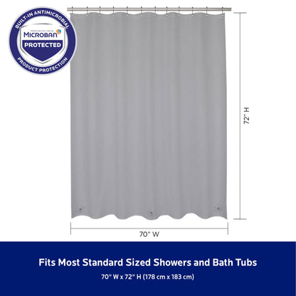 Rivestimento doccia Kenney Microban in PEVA di peso medio, 70 L x 72 A