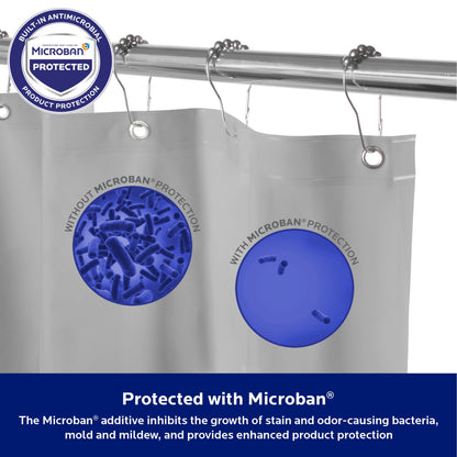 Rivestimento doccia Kenney Microban in PEVA di peso medio, 70 L x 72 A