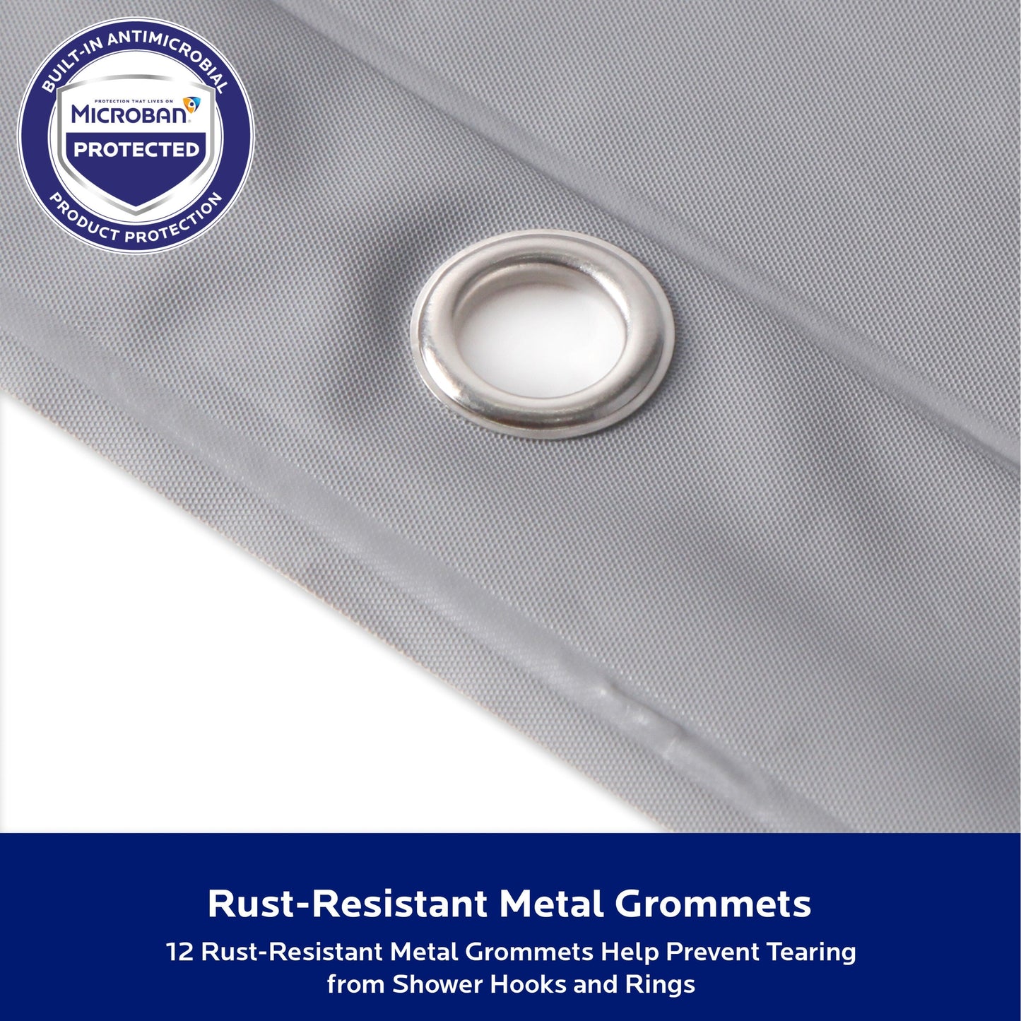 Rivestimento doccia Kenney Microban in PEVA di peso medio, 70 L x 72 A