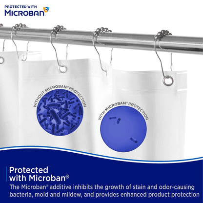 Rivestimento doccia Kenney Microban in PEVA di peso medio, 70 L x 72 A